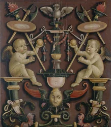 Motiivi putilla (tempera havupuulla)